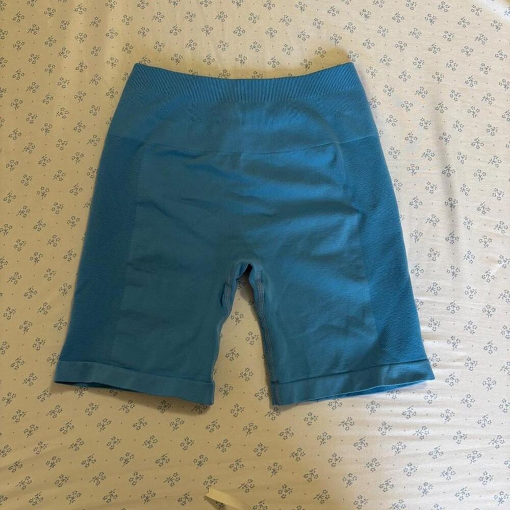 Aurola seamless blue biker shorts